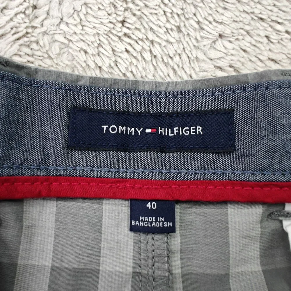 Tommy Hilfiger Chino Shorts Men's 40 Checked Summer Beach Nautical 10